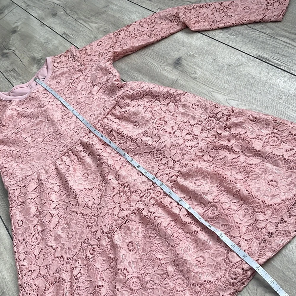Art Class Girl Rose Stretch Lace Dress Size XL (14/16)